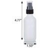 JUVITUS 2 oz Frosted Clear Glass Boston Round Bottle with