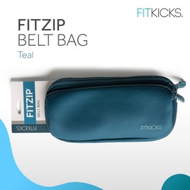 FITKICKS Fitzip Belt Bag and Crossbody Fanny Pack, Waist Pouch with Adjustable Strap - Teal