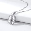 Nofade Silver Virgin Mary Necklace for Women Men 925 Sterling