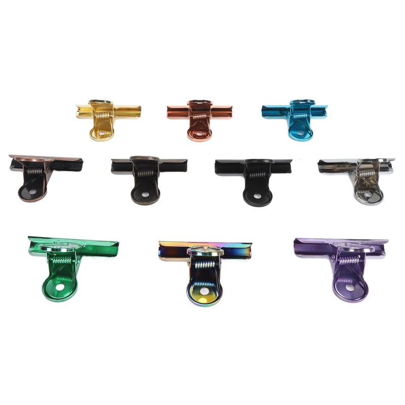 10PCS Colorful Metal Hinge Clips Multifunctional File Money Clamps for
