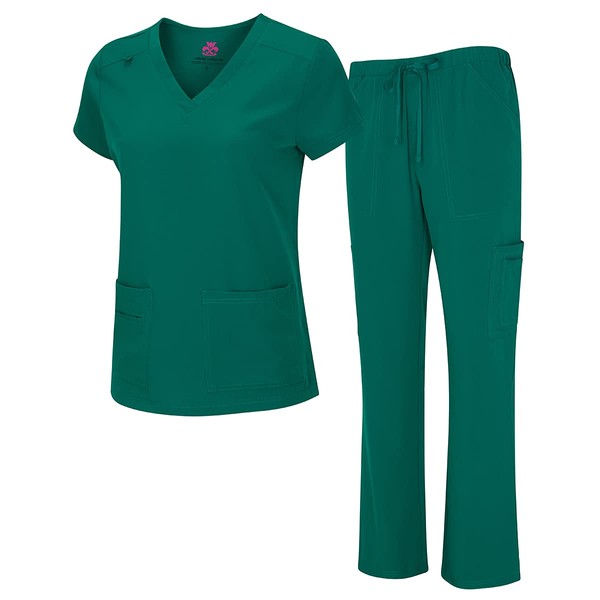 Natural Uniforms Women's Cool Stretch V-Neck Top and Cargo Pant