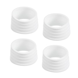 PATIKIL Pack of 4 Badminton Racket Grip Ring Tennis Racket Fixring Grip Tape Rubber Ring Non-Slip Absorbent Overgrip Spot White