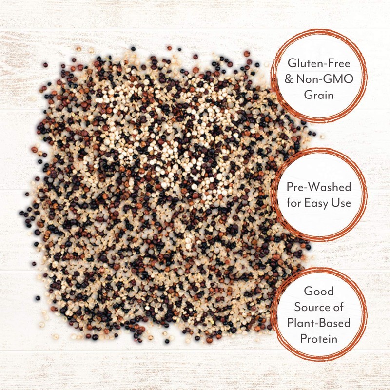 Roland Foods Organic Tri-Color Quinoa, Pre-washed, All Natural, Gluten Free,