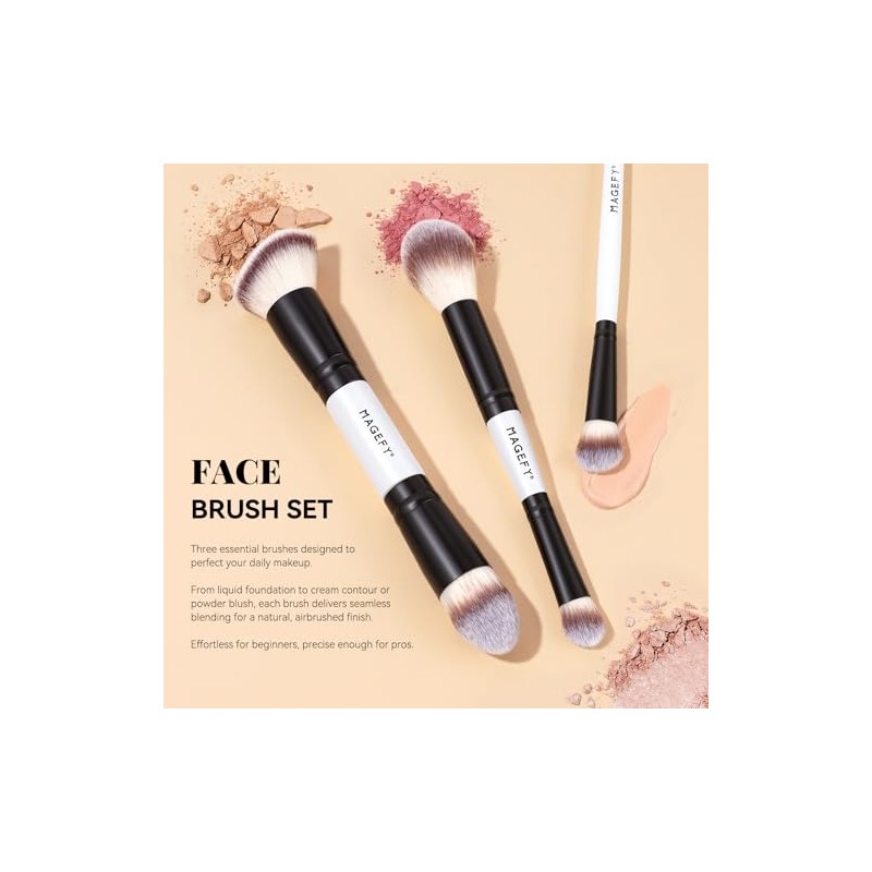 10 Piezas Brochas para Maquillaje Profesional, Brochas de Maquillaje de