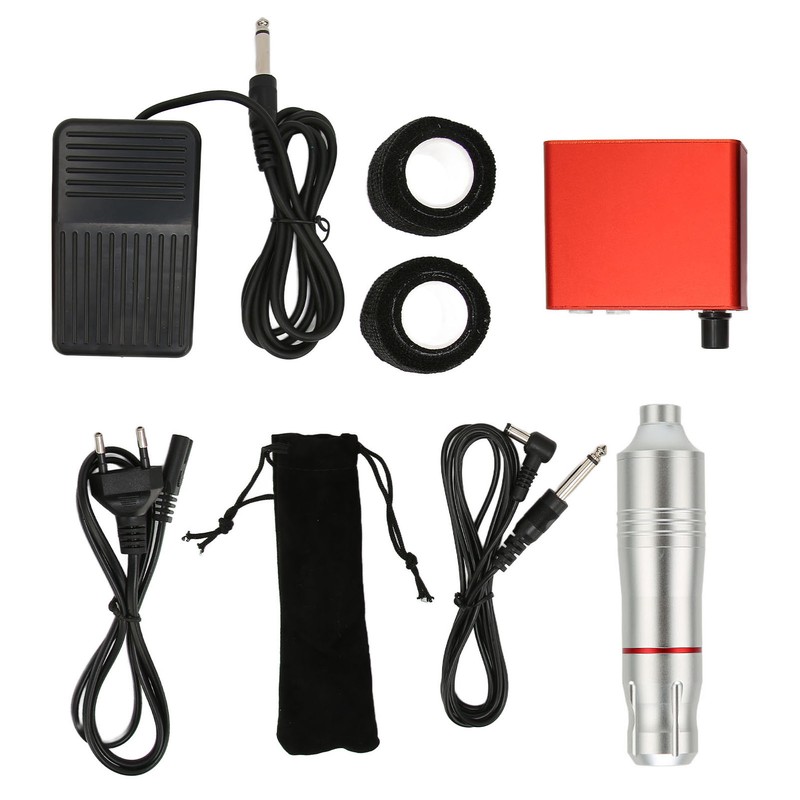 Rotary Pen Tattoo Machine Kit Tattoo Power Supply Foot Pedal