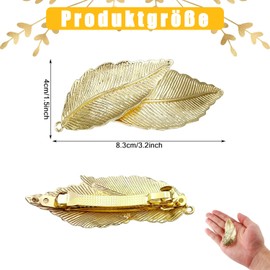 QZKJQDD Vintage Blatt Haarspange Barrette, 1 PCS Legierung Blatt Weinlese Haarspange Für Frauen Und Mädchen, Minimalistisch Clip, Hochzeit Braut-Haarspange