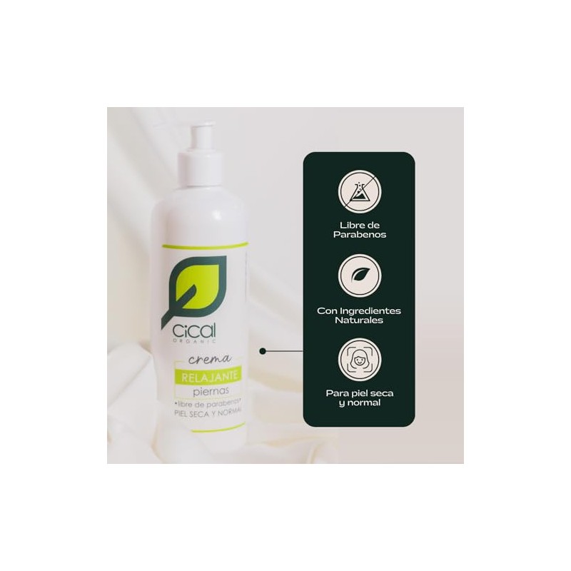 Crema para Piernas Relajante con Árnica, Ginkgo Biloba, Hamamelis y