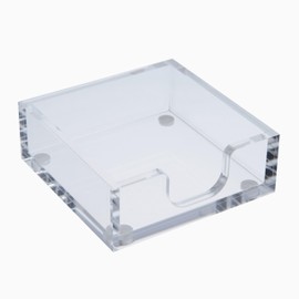 Gartner Studios Acrylic Sticky Note Holder, Clear, 3.5” x3.5” x 1.3”