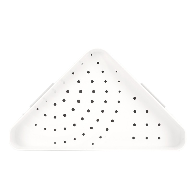 Triangular Corner Shower Shelf Rack Elegant Wall Mounted Bathroom Shelf