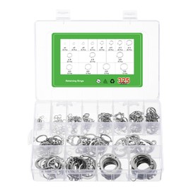 uxcell 325 Pcs External Retaining Rings, 15 Sizes 304 Stainless Steel External Circlip Snap Rings Assortment Kits Round Wire Snap Rings for Valves Electrical Appliances