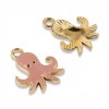 Hackberry Creek 6 Pink Enamel Octopus Charms, Whimsical Pendants for
