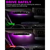 HLAUTO 6Z4J Emergency Dash Strobe Lights: 2x16.8 inch Purple White