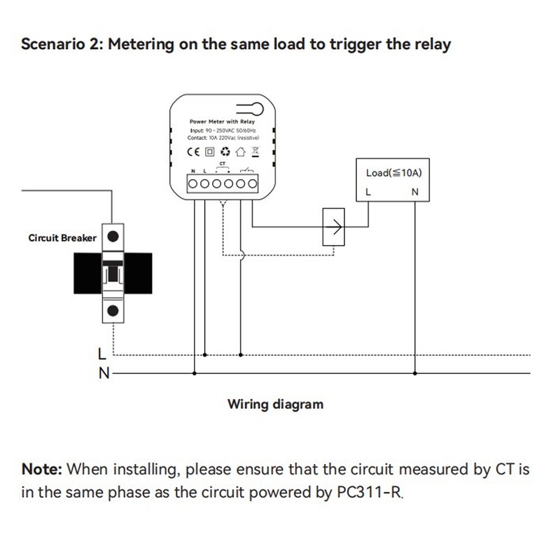WiFi Smart Energy Meter for Tuya Consumption Monitor Single Phase