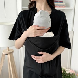 Bellamama Kangaroo Daddy Mommy Baby Sling T-shirt Gray