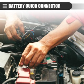 Motoforti Universal Car Battery Quick Connector, Battery Quick Disconnect Wire Harness Plug Kit, 2 Gauge 175A, Plastic Metal, Gray, 2 Set