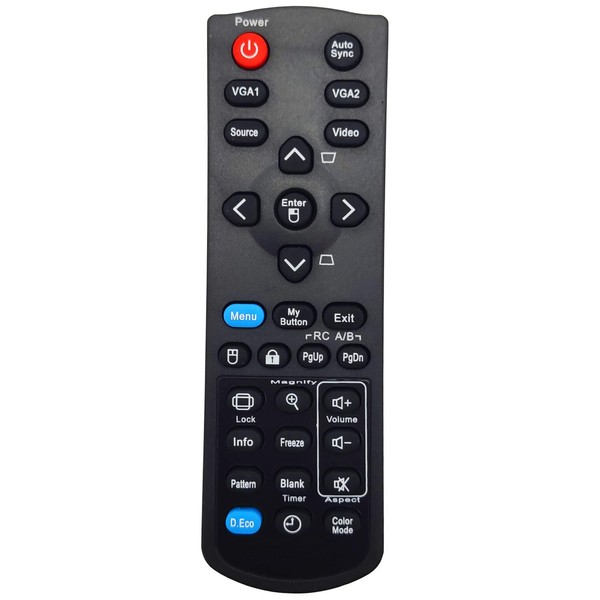 INTECHING Projector Remote Control for ViewSonic PJD5126, PJD5132, PJD5134, PJD5226W,