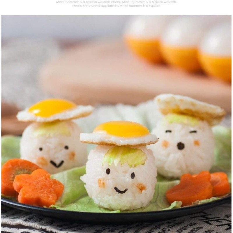 Rice Ball Maker, Plastic Preparation Mold, Onigiri Mold Set, Kitchen