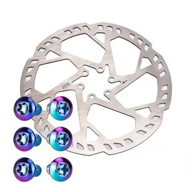 ZTTO 203mm Bike Disc Brake Rotor Thicken 2.3mm, More Durable Stainless Steel Bicycle Disc Brake Rotor with Colored Bolts for Road Bike, Mountain Bike, MTB, BMX