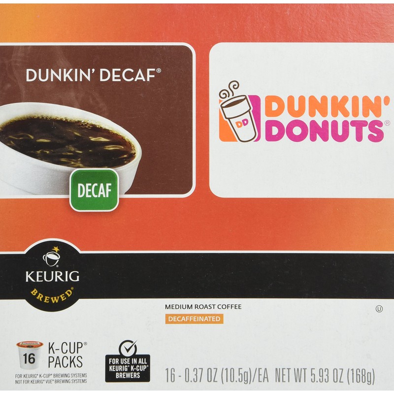 Dunkin Donuts Decaf Coffee K-Cups For Keurig K Cup Brewers