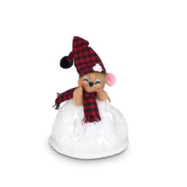 Annalee Winter Woods Snowball Mouse, 3 in