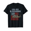 UH-60 BlackHawk Military Helicopter Aviation American Flag T-Shirt