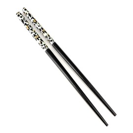 Black cheetah print hair sticks set of 2 leopard print wood hair chop sticks picks pins hair accessories 7 1/8 inches long
