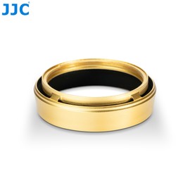 JJC Gold Aluminum Metal Round Lens Hood with Lens Cap Kit for Leica Q3, Q2 and Q Cameras Replaces Leica Round Lens Hood Q