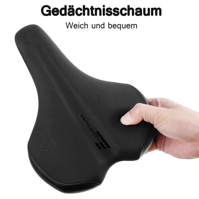 FIFTY-FIFTY MTB Saddle, Comfortable Memory Foam Bicycle Saddle, Soft Waterproof