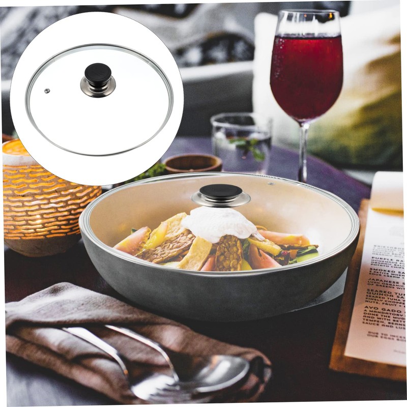 FUNOMOCYA Universal Pot Cover for 24cm Cookware Tempered Glass Lid