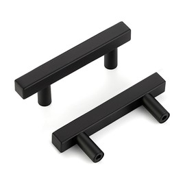 HOME EDIT 5 Pack Cabinet Pulls 2-1/2 Inch Hole Center Square T Bar Kitchen Cabinet Handles Stainless Steel Cupboard Drawer Handles Kitchen Cabinet Hardware Dresser Drawer Pulls 4" Length