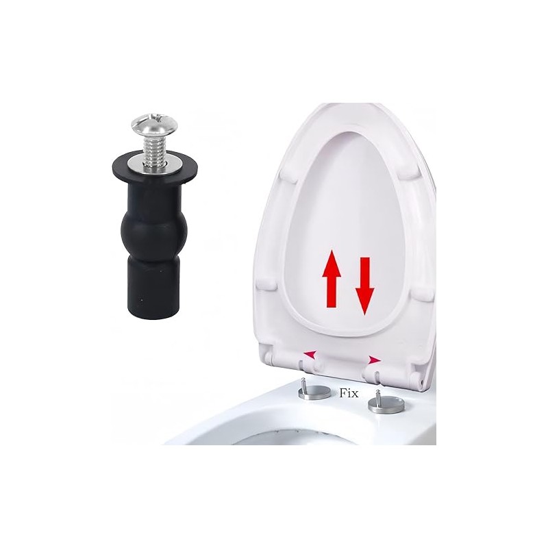 Universal 2PCS Toilet Seat Hinges Screws, Toilet Seat Top Fixing