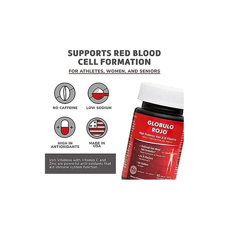 Globulo Rojo Suplemento Hierro Y Vitaminas B Iron Supplement with