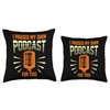 Hosting Podcaster Podcast Microphone Throw Pillow