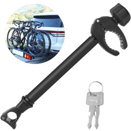 Warmfay Black Frame Holder Long 45 cm, Lockable Wheel Frame Holder, for U-Bracket Tube: Diameter 3.0 cm, Universal Replacement Holder Bicycle Carrier for All Standard Rear Carriers