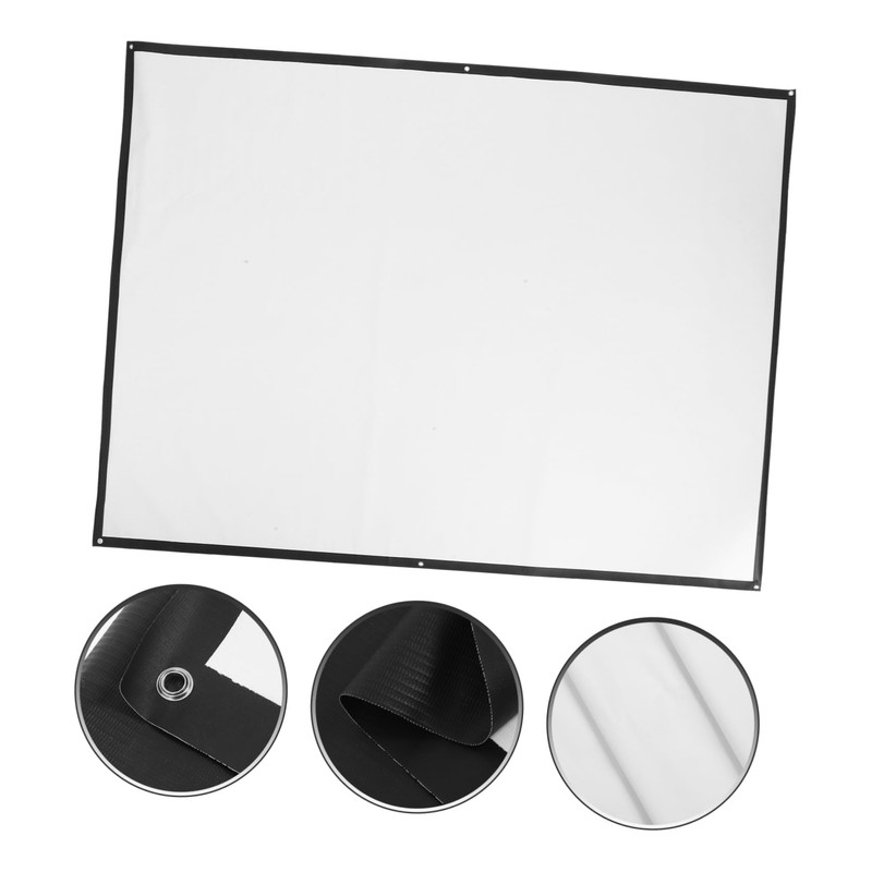 FELTECHELECTR 1pc Projection Screen Portable Screen Projector Screen Projector Curtain
