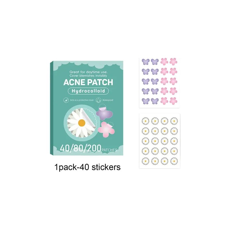 40/80/100/200pcs Pe Acne Patch Skincare Cute Design