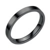 Stackable Stainless Steel High Polished Wedding Band Classical Ring (Black,