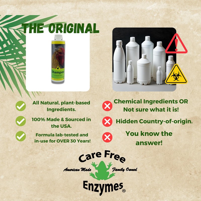 Care Free Enzymes Chicken Shampoo & Poultry Wash, 16 oz,