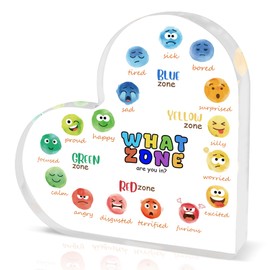 Counselor Gifts Mental Health Office Decor Gifts for Therapist Mental Health Counselor Anxiety Coping Skills Decor Therapy Office Desk Decorations Positive Psychology Affirmations Heart Acrylic Sign