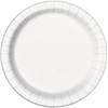 White Round Paper Dinner Plates - 9", 8 Count -