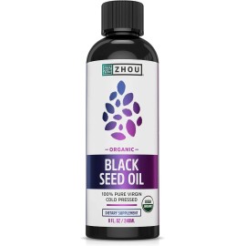 LUMlNlZE Zhou Organic Black Seed Oil - Black Cumin Seed Oil Cold Pressed, Nigella Sativa