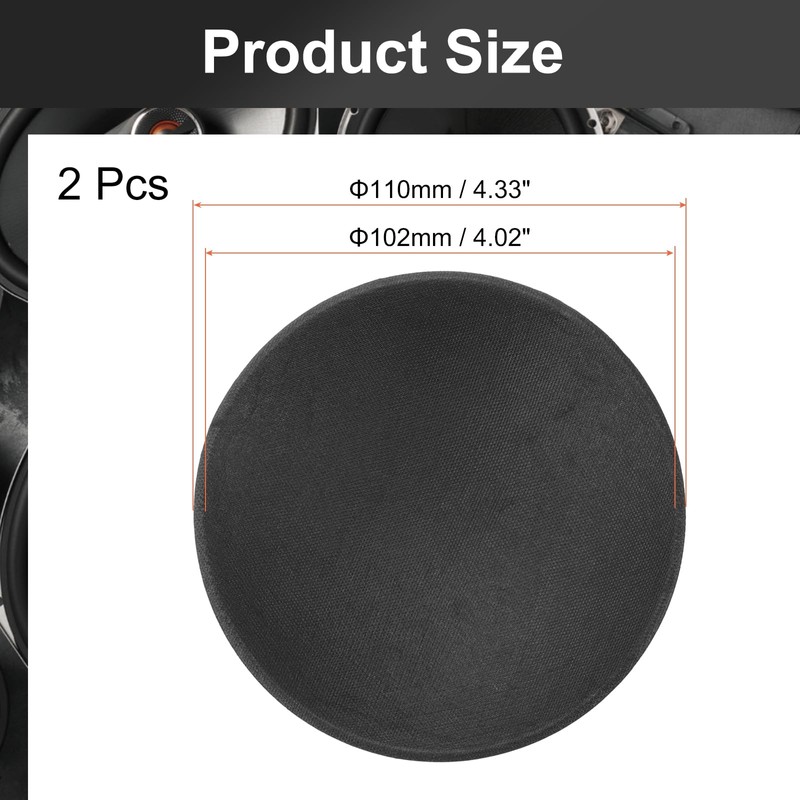 MECCANIXITY 2Pcs Speaker Dust Cap 110mm/4.3" Outer Diameter Dome Paper