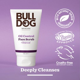 BULLDOG BULLDOG SKINCARE - Oil Control Face Scrub For Men | Exfoliating Charcoal Scrub | 125 ml