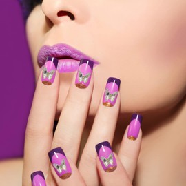 FOMIYES Diy Nail Charms 10pcs 3d Butterflies Nail Art Gems Crystal Rhinestones for Fingernail Decor