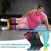 4 Pairs Plus Size Compression Socks for Women & Men,