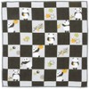Hamamonyo Washed Semi-Wash (Towel Handkerchief), Checkered Autumn Panda, Gray