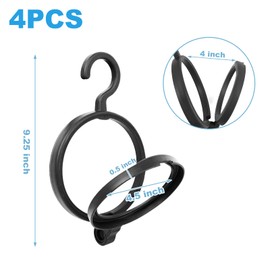 LUOKER 4pcs wig holder,Hanging wig head ,Can be stacked together wig stands,Portable wig hanger,wig stands for multiple wigs for outdoor travel,wig head stand Keep Wig in Shape&Perfect