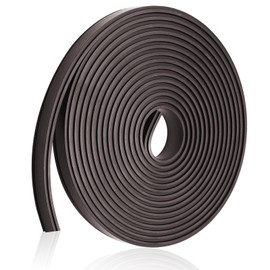 HARSKIYER 134 Inch Shower Door Magnetic Strip Replacement, 1 Roll Flexible Magnetic Door Seal, Black Long Shower Door Insert for Semi Framed Swinging Glass Doors