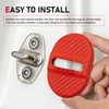 Dogary 4 PCS Car Door Lock Latche Covers, Carbon Fiber
