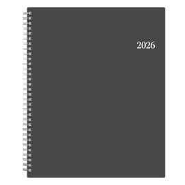 2026 Blue Sky Weekly/Monthly Planner, 8-1/2" x 11", Passages/Charcoal Metallic, January To December, 100008